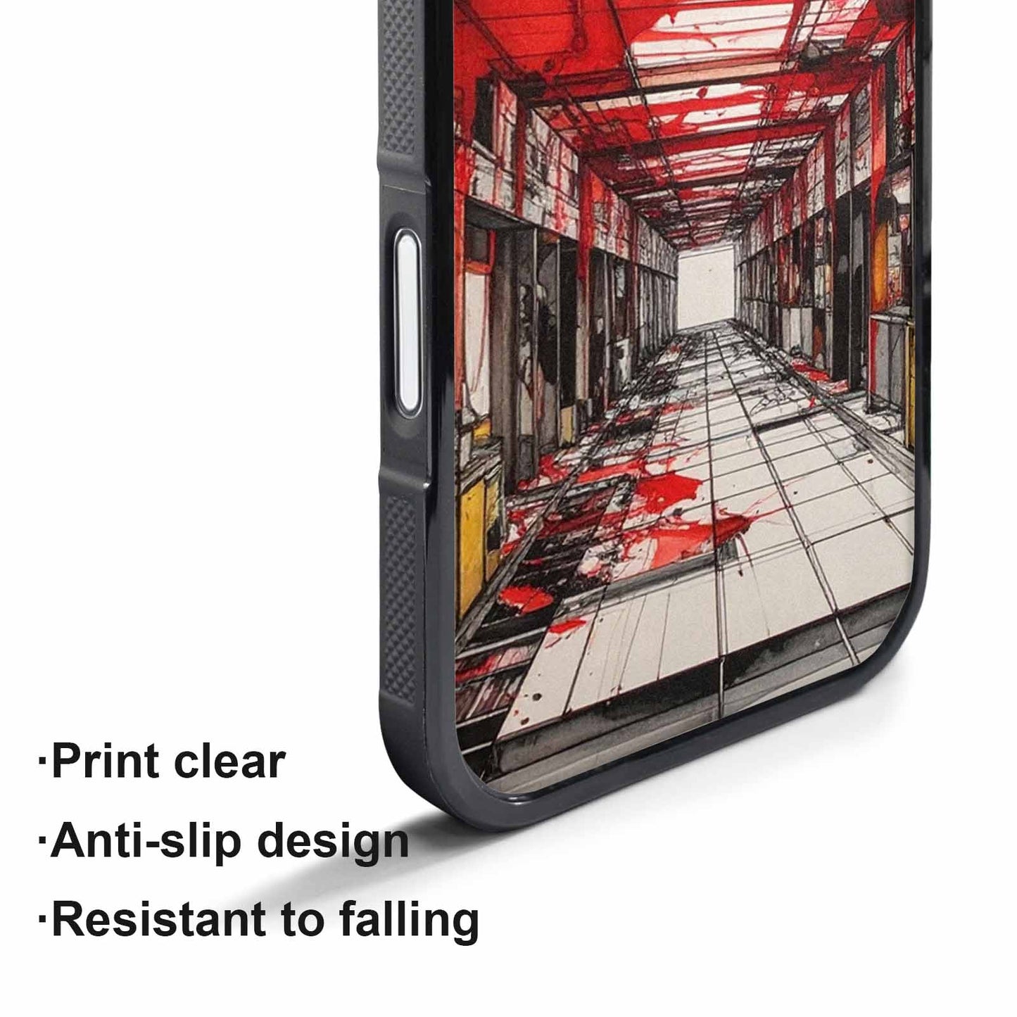 iPhone 17 Air Case — Liminal Space Fragment Black Red Galaxy, Custom Printed Phone Case