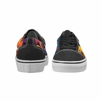 WOMEN'S Monsters (general) Cartoon Monst Lace-Up Canvas Kaleidoscope Sneakers