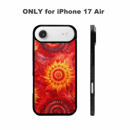 iPhone 17 Air Case — Tie Dye Red Orange Fire Tie, Custom Made Phone Cover