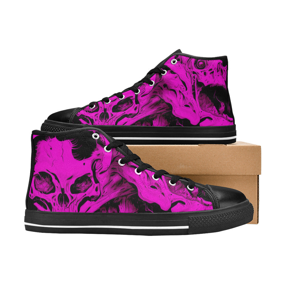 WOMEN'S Cc Horror Art 3 High Top Canvas Dark Academia Sneakers