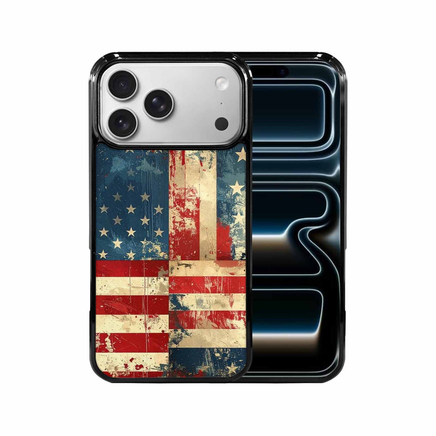 iPhone 17 Pro Max Case — Small American Flag Stars Galaxy Space, Personalized Phone Case