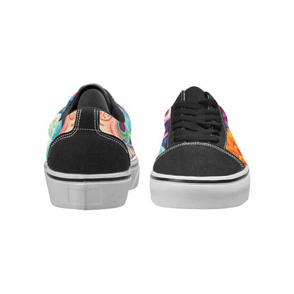 WOMEN'S Sugar Skulls Melting Sugar Lace-Up Canvas Kaleidoscope Sneakers
