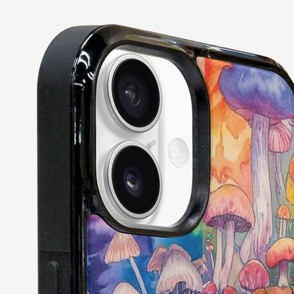iPhone 16 Plus Case — Mushrooms Tie Dyemushrooms Pat 6t6 Personalized, Original Design Phone Case