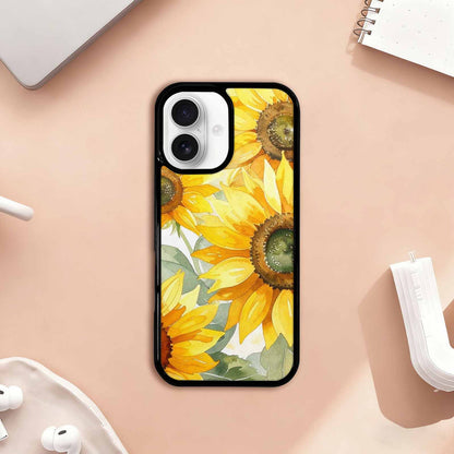 iPhone 17 Case — Sunflowers Watercolor Floral, Custom Printed Phone Case