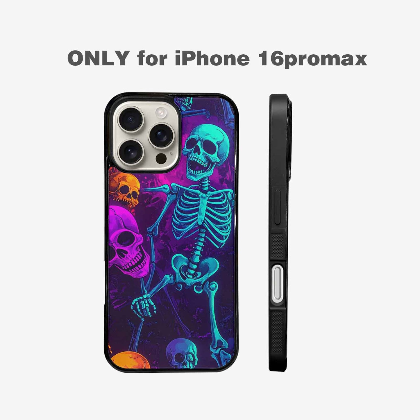 iPhone 16 Pro Max Case — Glowing Skeleton Pattern Hundreds Of Small, Unique Phone Case Design