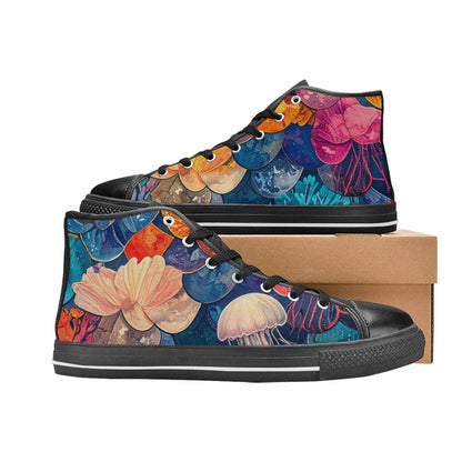 MEN'S Fish Scale Coral High Top Canvas Aesthetic Shoes