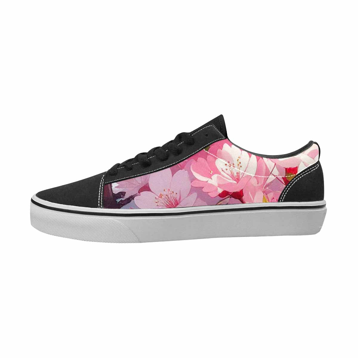 MEN'S Cherry Blossom Canvas Bold Print Wallpaper Art Custom Printed Shoes