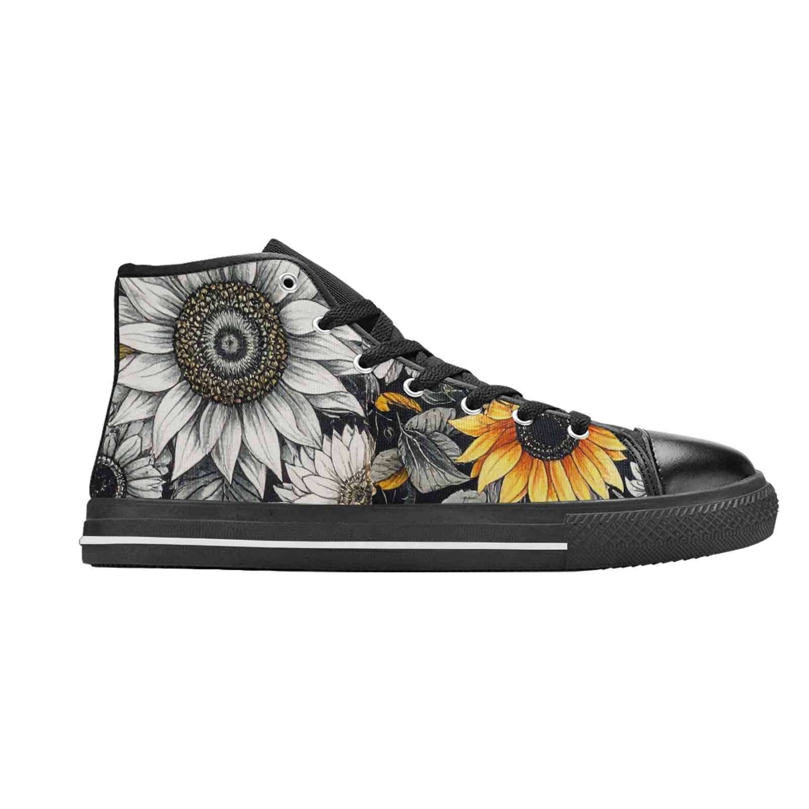 MEN'S Sunflower High Top Canvas Cottagecore Shoes
