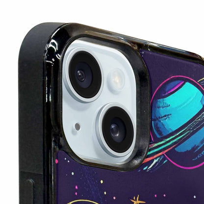 iPhone 15 Case — Space Galaxy Astronaut Pattern Planets Stars, Custom Printed Phone Case