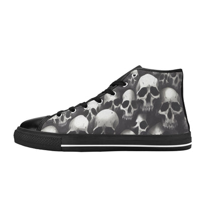 MEN'S Cc Skull Art Men’S High Top Canvas Cottagecore Custom Sneakers