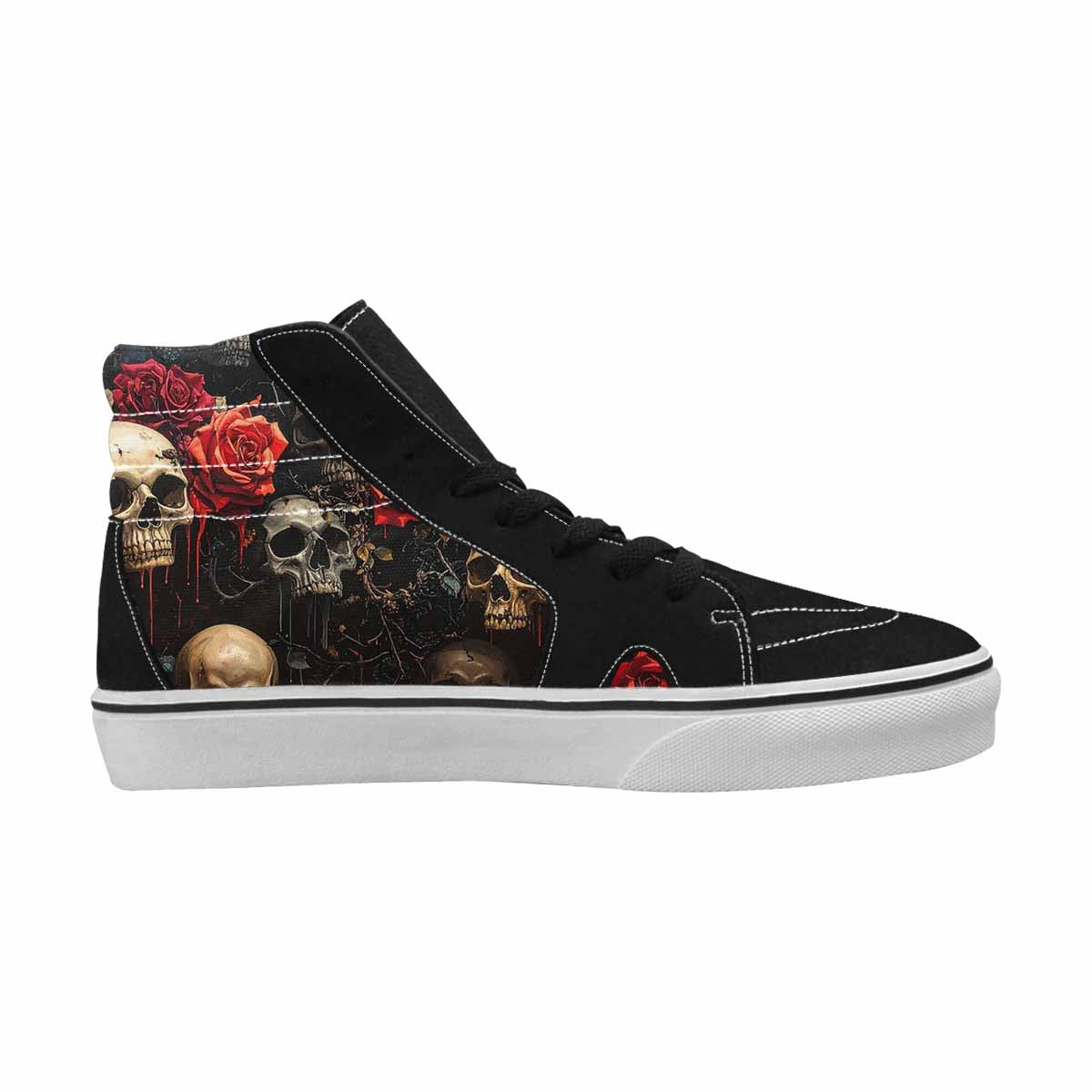 MEN'S Skulls Roses Melting Skulls High Top Canvas Dark Academia Sneakers