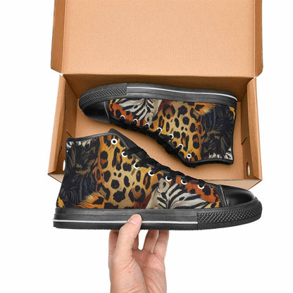 WOMEN'S Animal Print High Top Canvas Cottagecore Custom Shoes