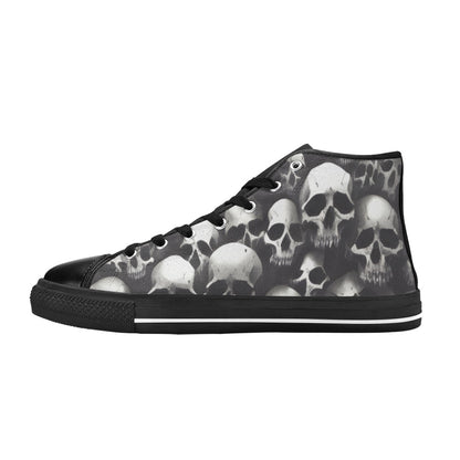 WOMEN'S Cc Skull Art High Top Canvas Cottagecore Custom Sneakers
