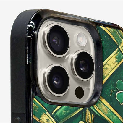 iPhone 16 Pro Max Case — Irish Celtic Knot Pattern Shamrocks Seamless, Original Design Phone Case