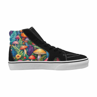 MEN'S Mushrooms  Botanical Mushrooms High Top Canvas Surreal Shoes