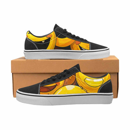MEN'S Smiley Face Yellow Canvas Boutique Wallpaper Art Customized Sneakers
