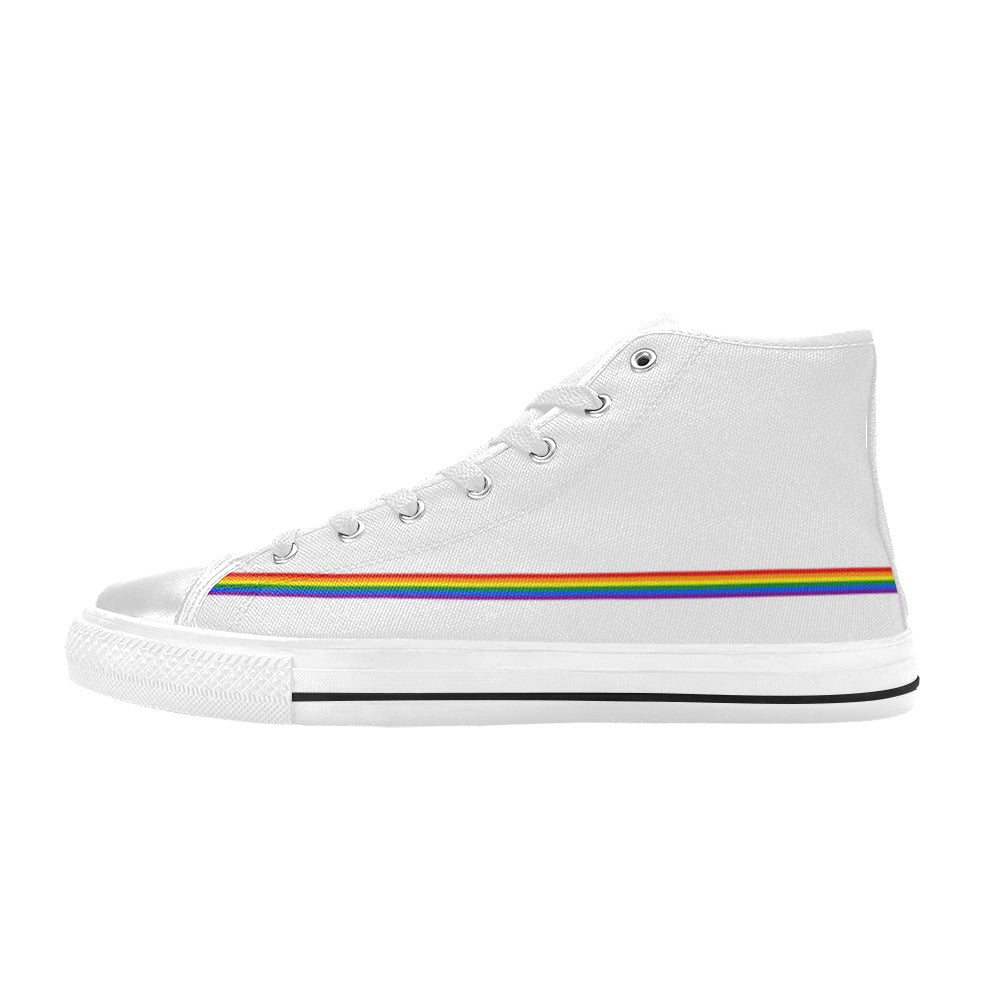 MEN'S Cc Pride Lgbt Flag High Top Canvas Vivid Shoes
