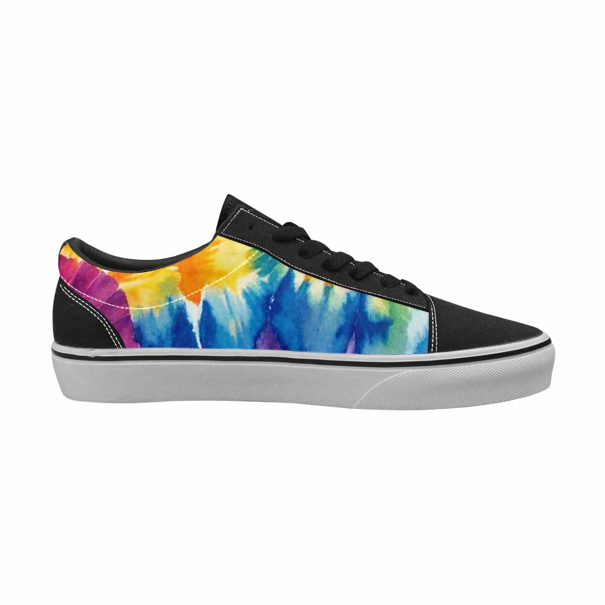 WOMEN'S Tie Dye Swirl Canvas Lace-Up Wallpaper Art Sneakers