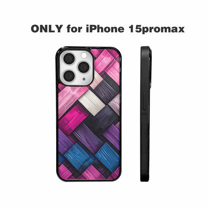 iPhone 15 Pro Max Case — Genderfluid Flag Color Theme Small Rainbow, Original Design Phone Case