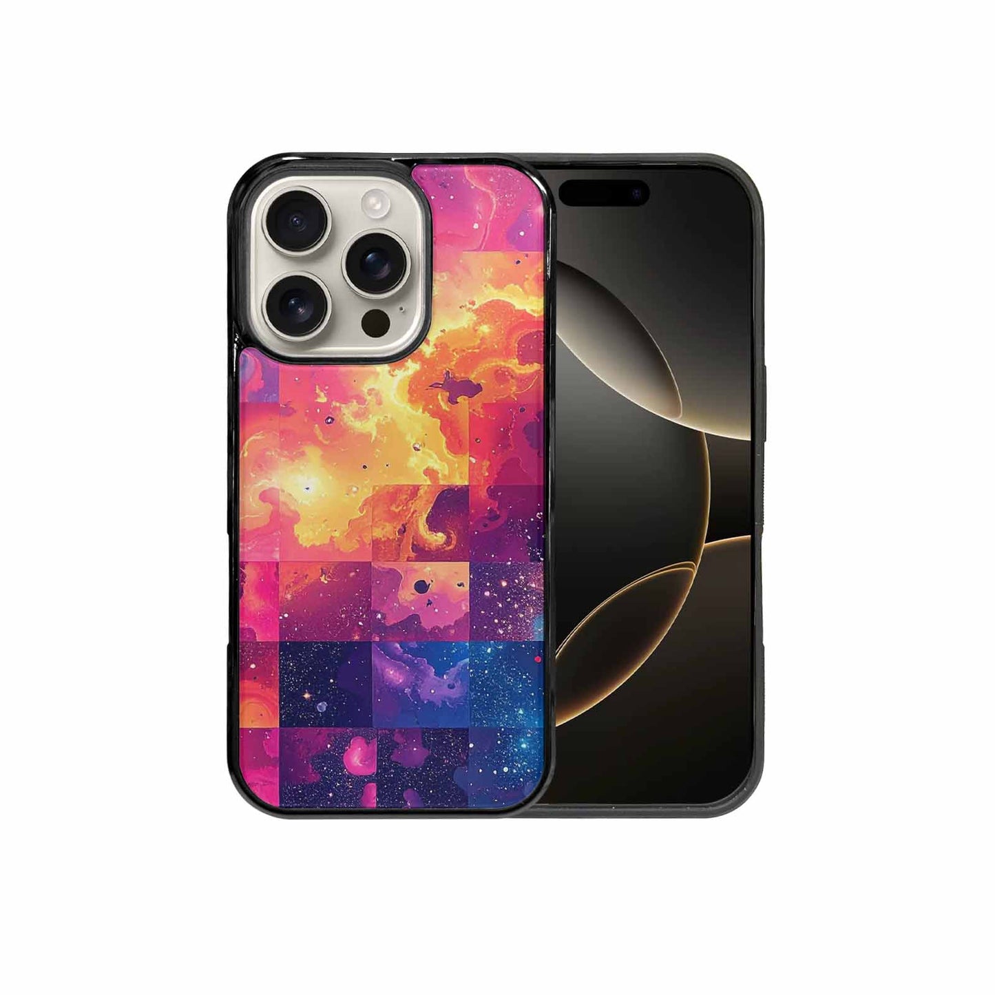 iPhone 16 Pro Case — Cosmic Creature And Object Mashup Pattern, Custom Phone Case