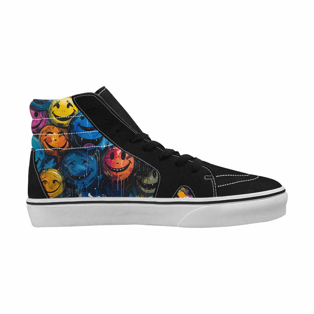 MEN'S Melting Moon Smiley High Top Canvas Dreamlike Shoes