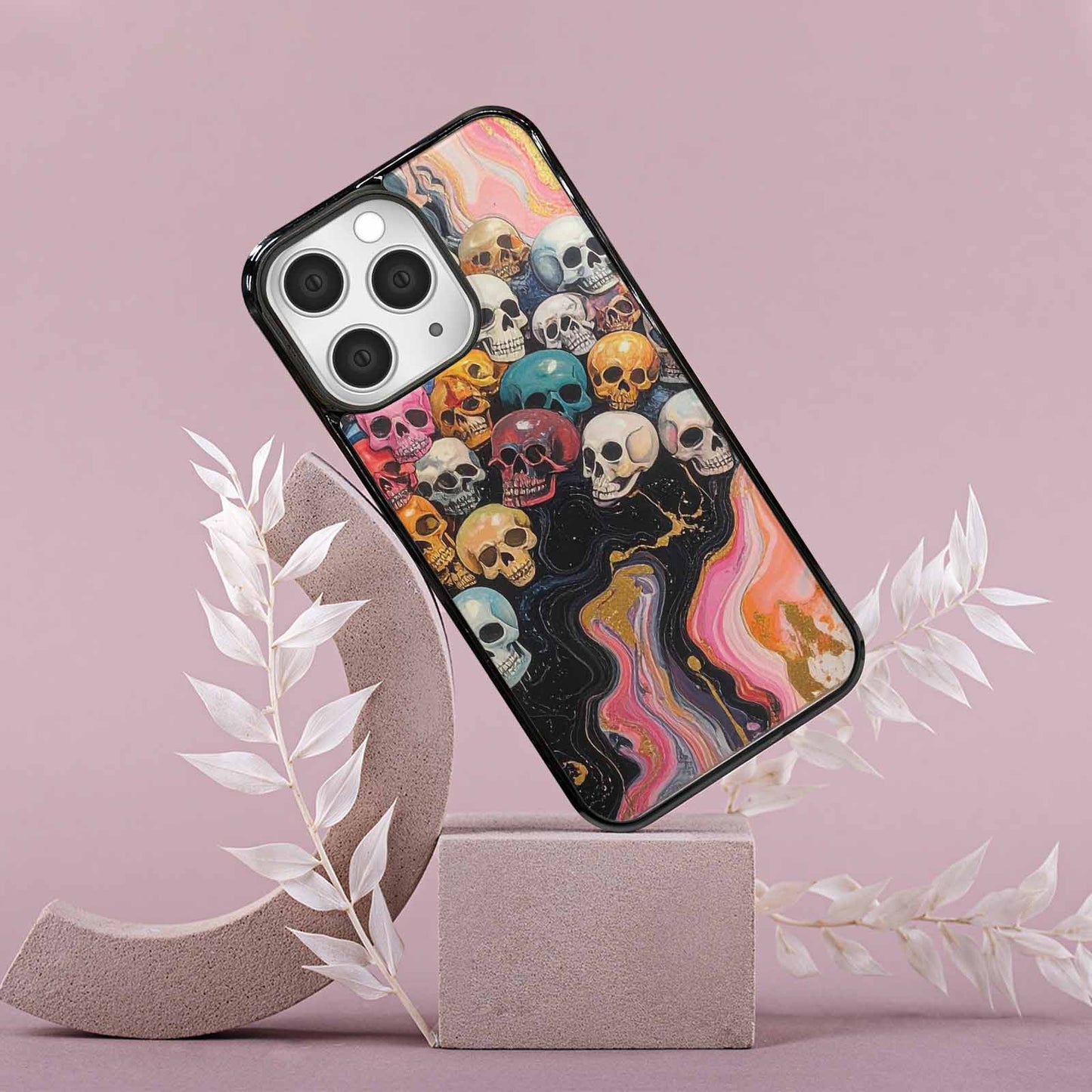 iPhone 15 Pro Max Case — Skulls Marbleskulls Pattern, Original Design Phone Case