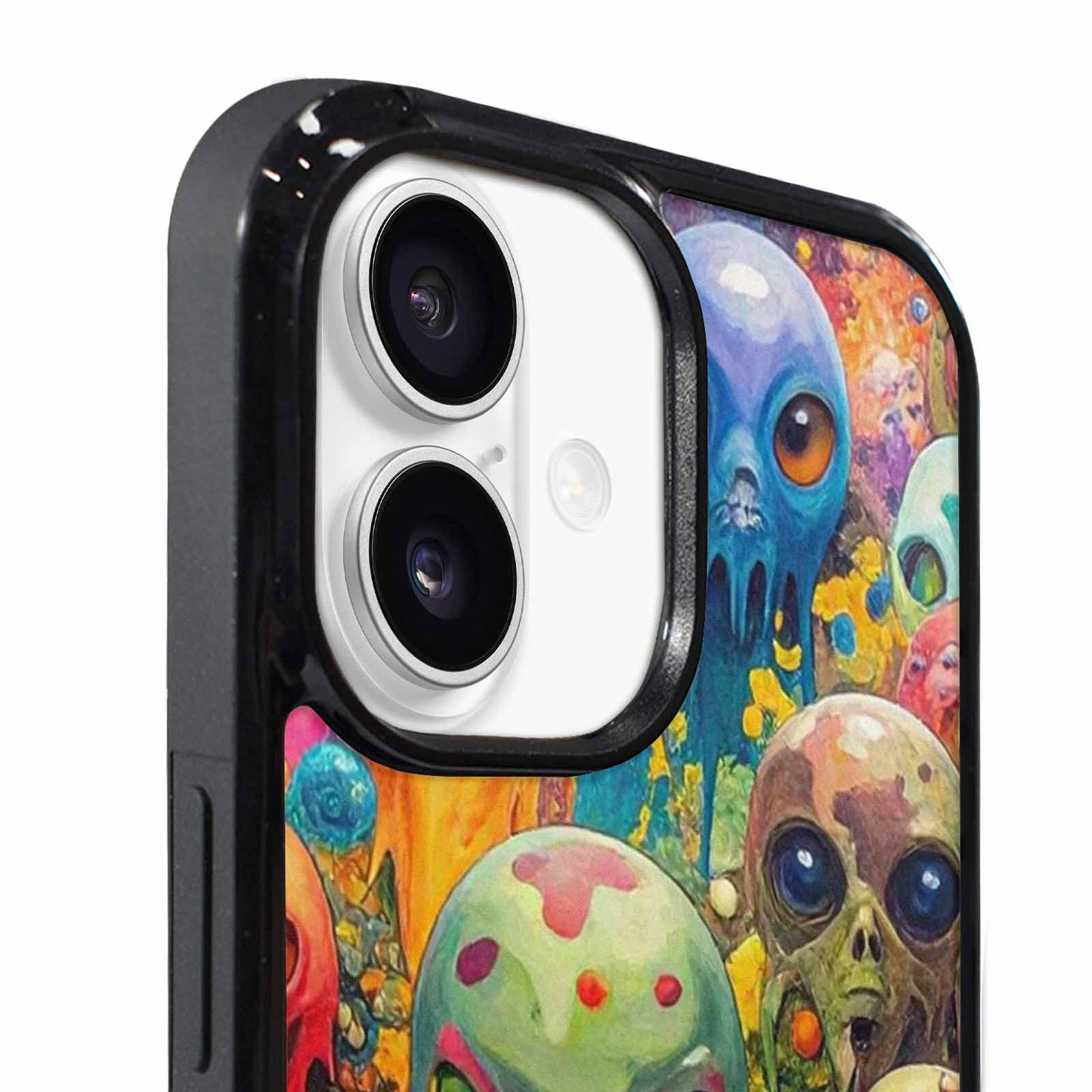 iPhone 17 Case — Aliens Camomelting Aliens Patt Alien Scifi, Custom Printed Phone Case