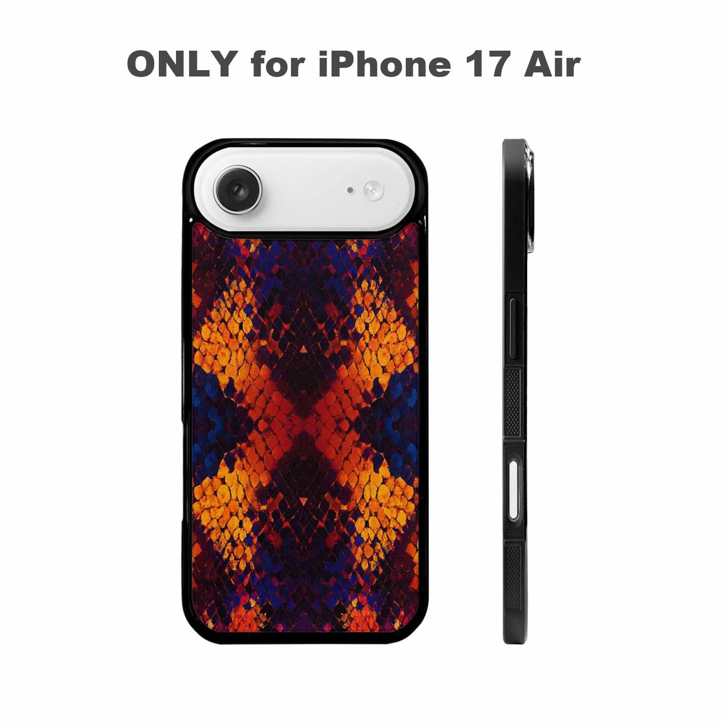 iPhone 17 Air Case — Snake Print Dark Seamless Pattern Animal, Original Design Phone Case