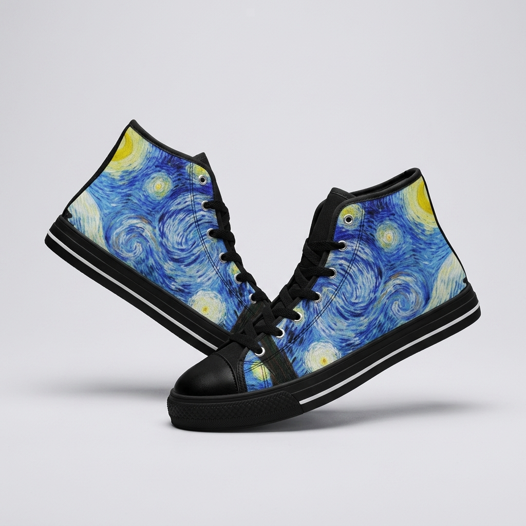 MEN'S Starry Night Custom Sneakers (II) | Freaky Shoes®