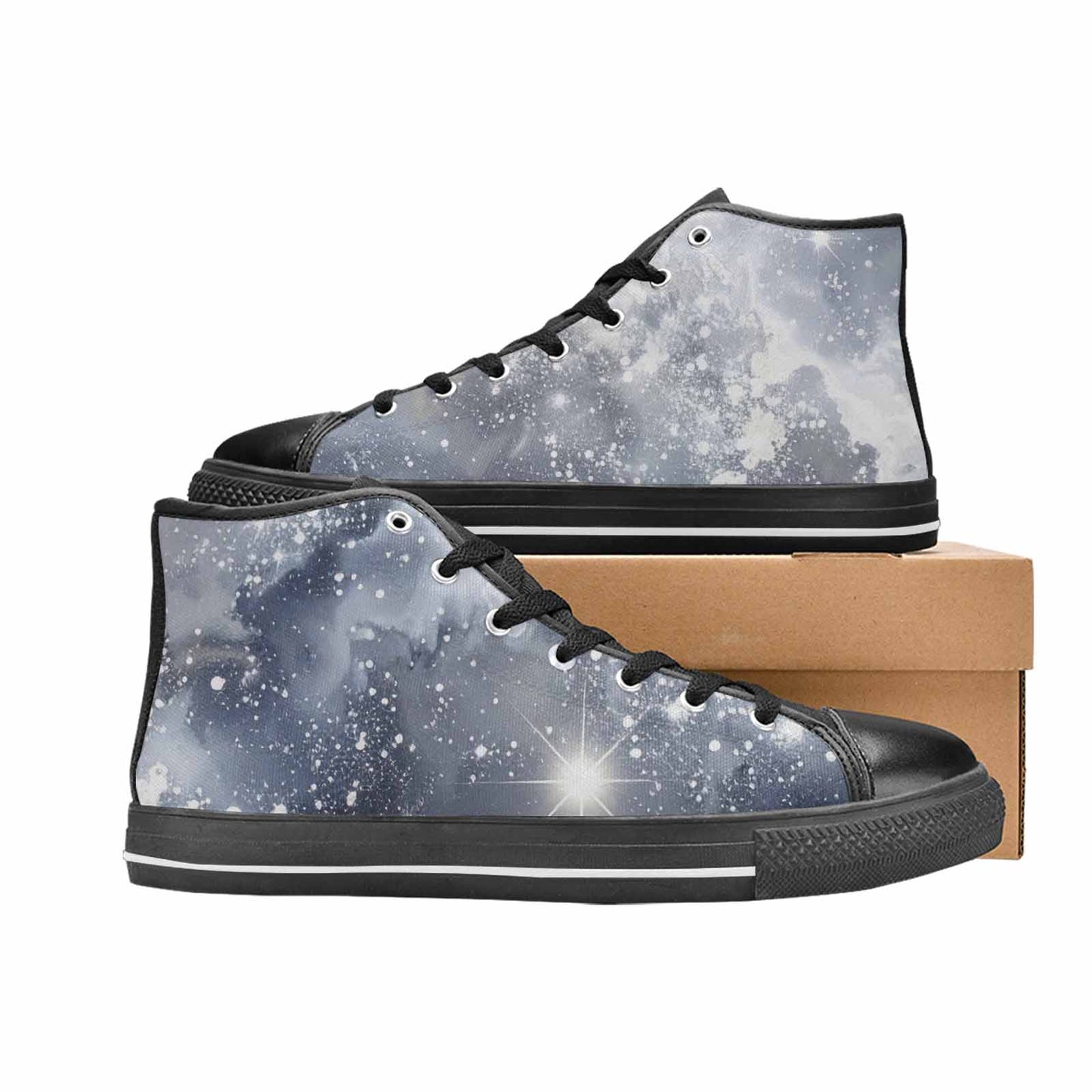 MEN'S Galaxy Art - High Top Canvas Wallpaper Art Custom Shoes