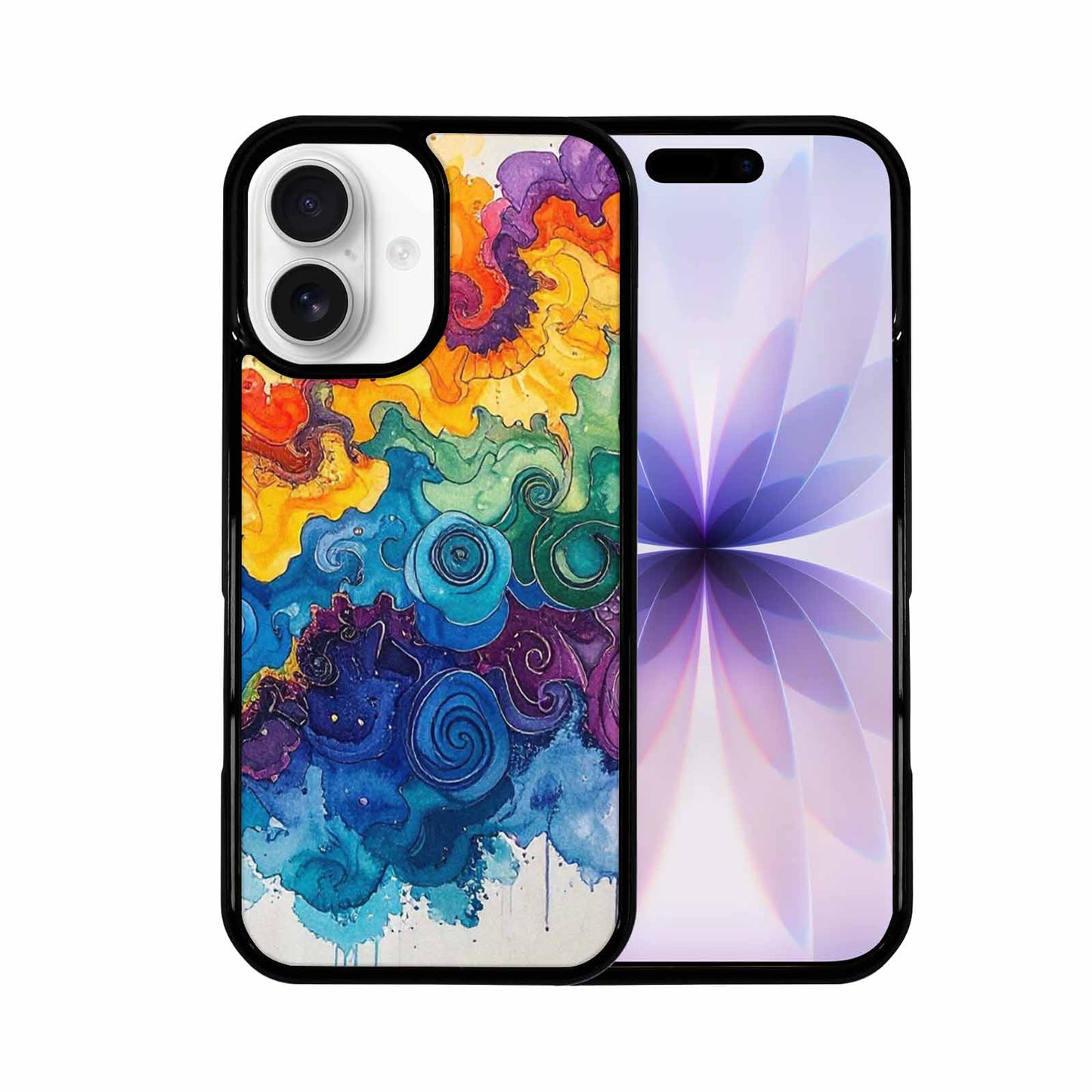 iPhone 17 Case — Tie Dye Swirls (black Tie Dye, Custom Art Phone Cover
