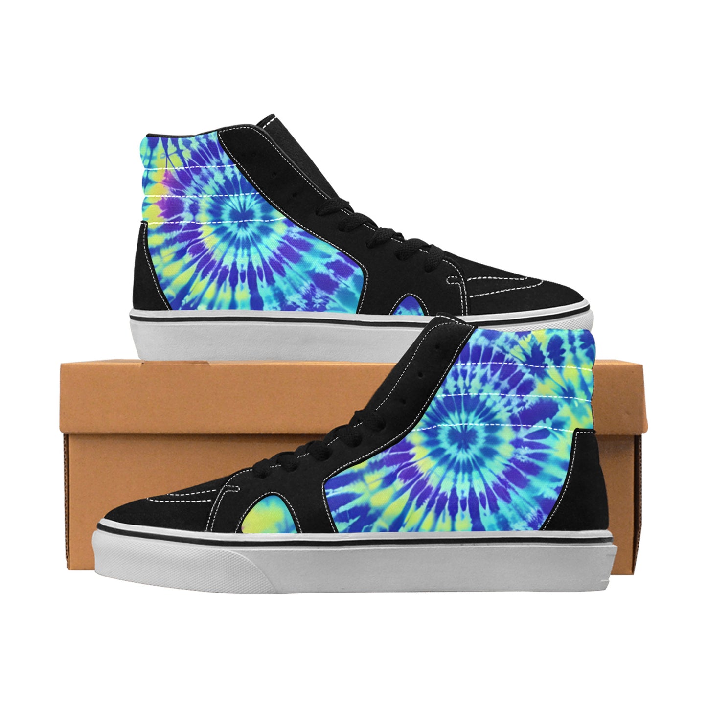 MEN'S Tie Dye 3 High Top Skateboarding Vivid Sneakers