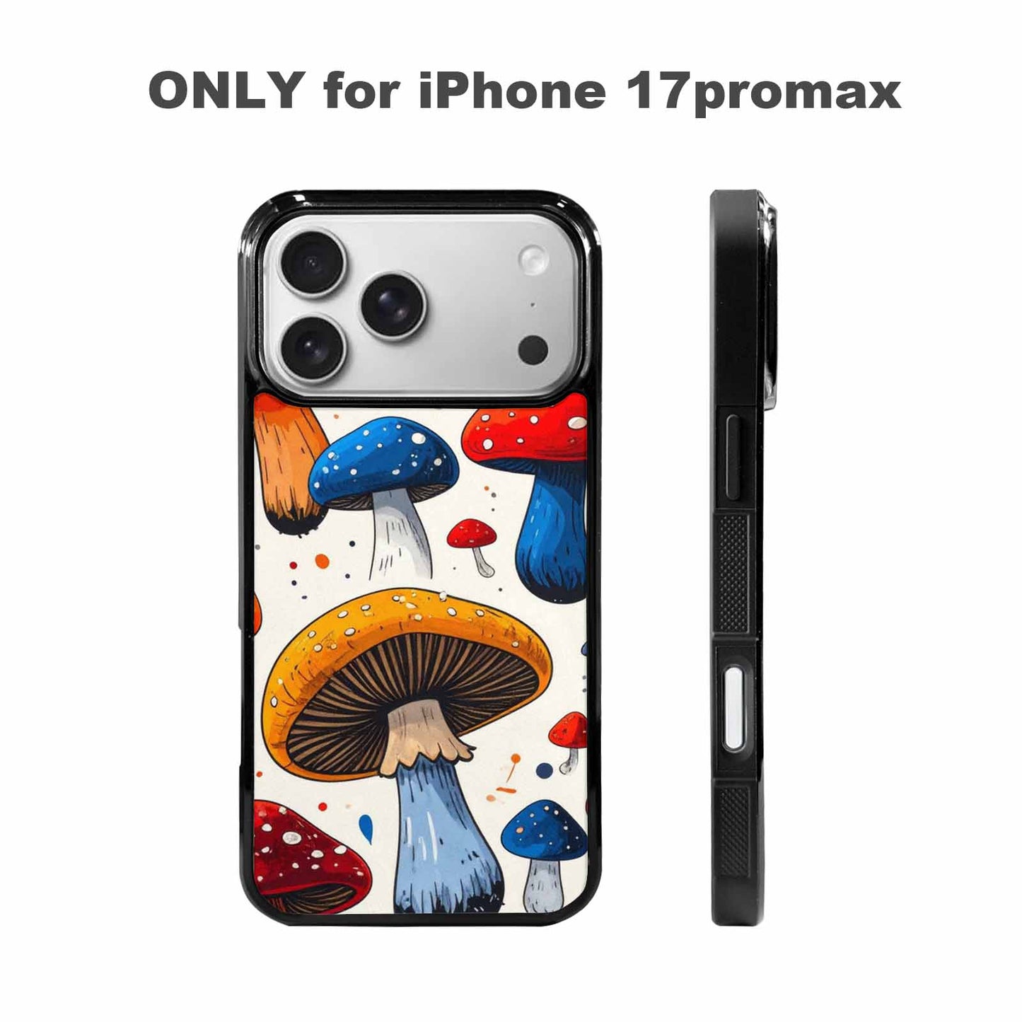 iPhone 17 Pro Max Case — Vivid Winter Mushroom Cartoon Cute, Custom Printed Phone Case