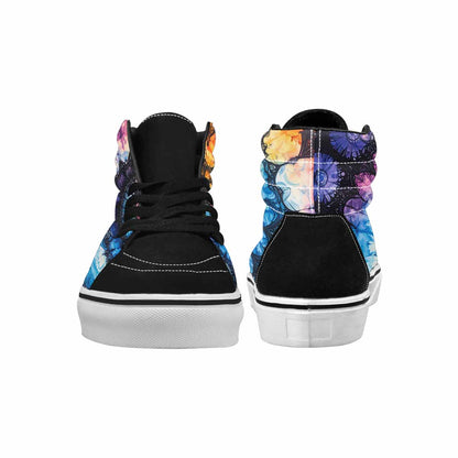 MEN'S Tie High Top Canvas Kaleidoscope Custom Sneakers
