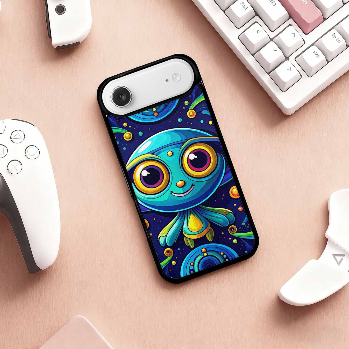 iPhone 17 Air Case — Alien Ufo Cartoon Art Pattern Alien, Custom Made Phone Cover