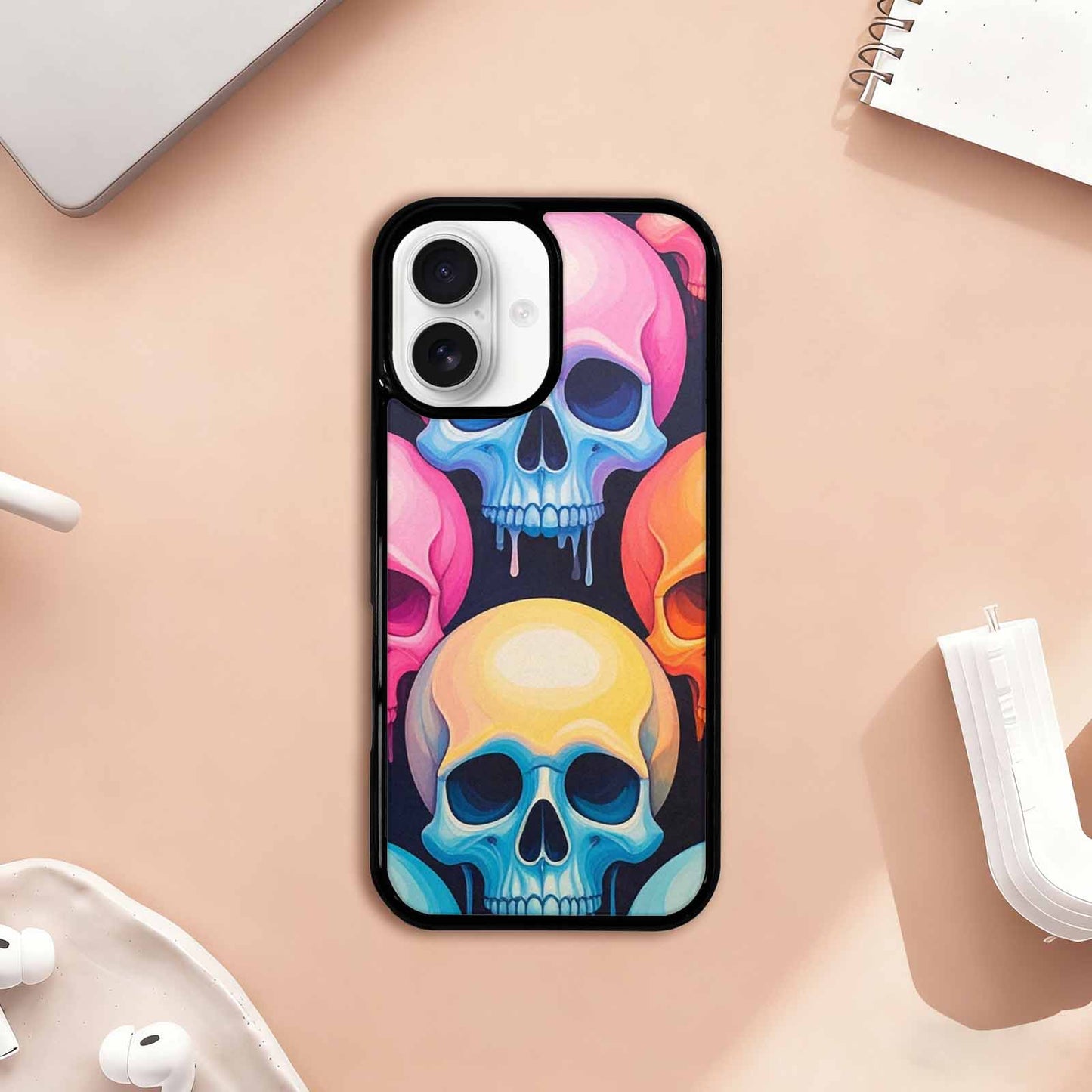iPhone 17 Case — Dripping Candy Skulls Gothic Skulls, Custom Made Phone Cover