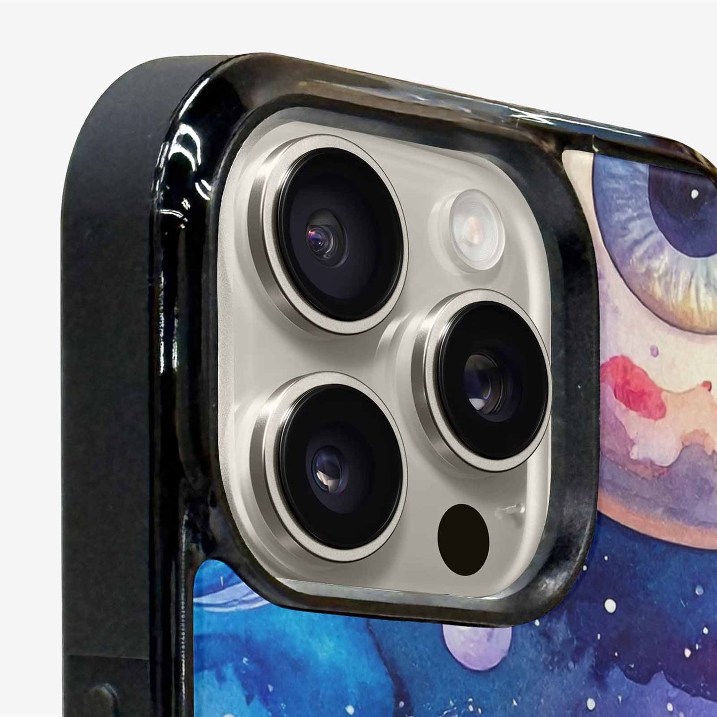 iPhone 16 Pro Case — Cartoon Eyeballs Galaxy, Original Design Phone Case