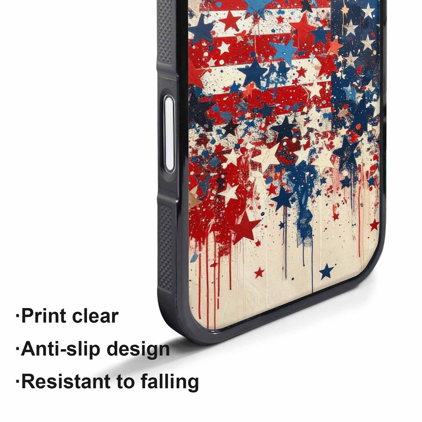 iPhone 17 Pro Case — Patriotic Stars And Stripes American Galaxy, Custom Phone Case