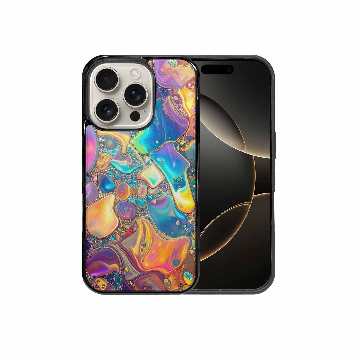 iPhone 16 Pro Case — Holographic Iridescent Shimmer Pattern Hundreds Of, Custom Phone Case