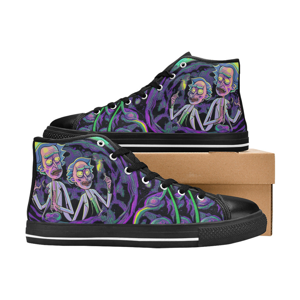 MEN'S Trippy Freestyle Artwork Men’S High Top Canvas Wallpaper Art Custom Shoes