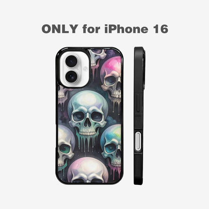iPhone 16 Case — Dark Black And White Color Tone, Custom Art Phone Cover