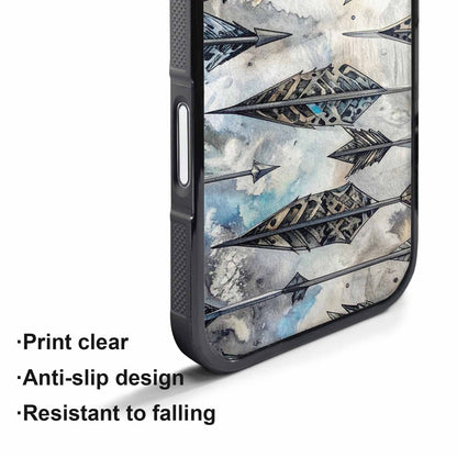 iPhone 17 Pro Case — Iridescent Leopard Print Arrow Animal Print, Custom Designed Case Cover