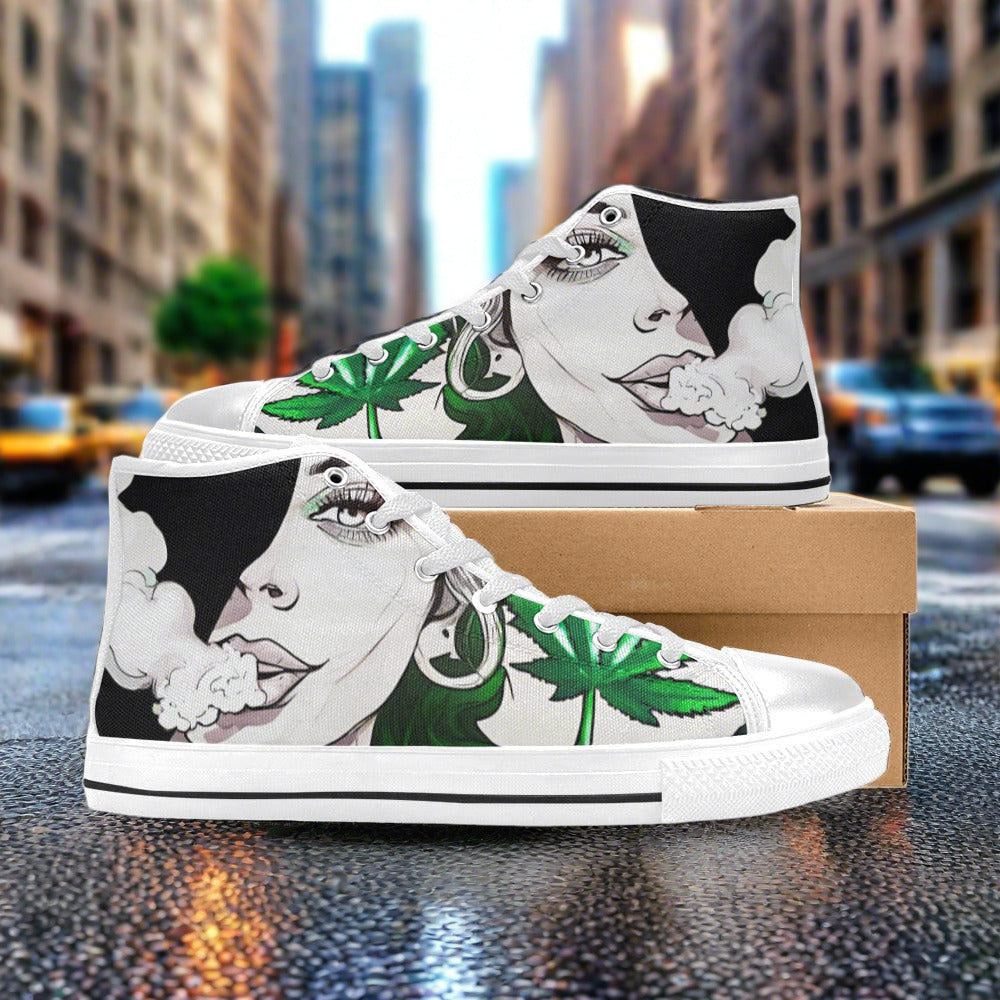 Phoenix White Gold Vivid Bold Art - Freaky Shoes