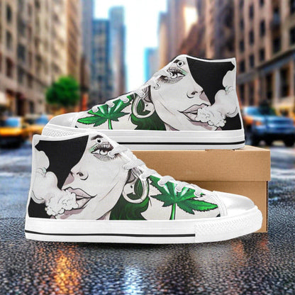 Phoenix White Gold Vivid Bold Art - Freaky Shoes