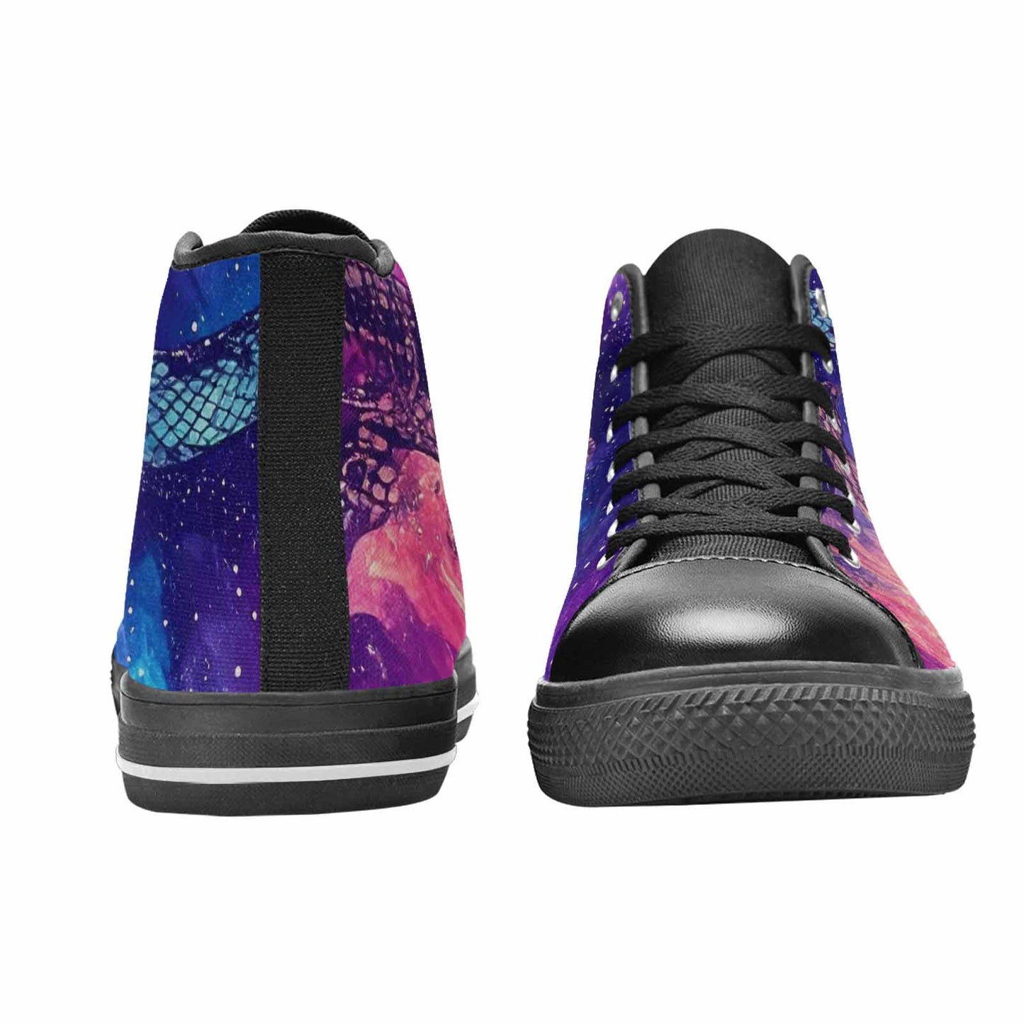 MEN'S Galaxy Snake Print High Top Canvas Y2K Custom Sneakers