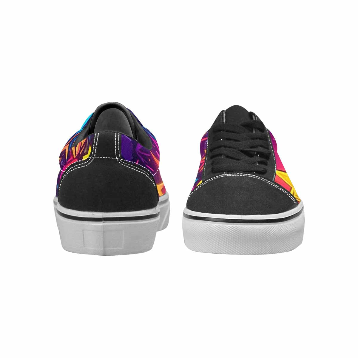 WOMEN'S 80s Retro Motif Lace-Up Canvas Grunge Shoes