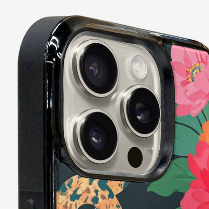 iPhone 15 Pro Max Case — Floral Snake Print, Custom Print Case Cover