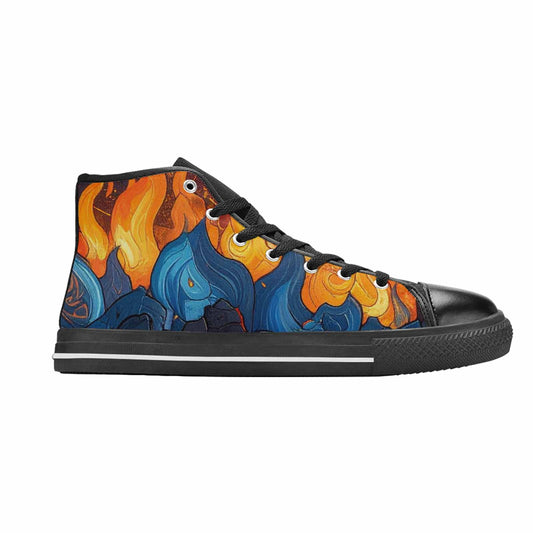 MEN'S Fire Flame High Top Canvas Y2K Shoes
