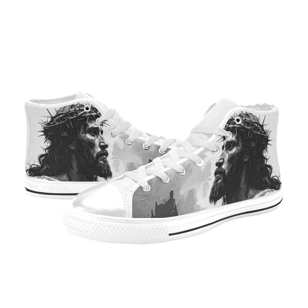 WOMEN'S Jesus_Ht_06 High Top Canvas Cottagecore Custom Shoes