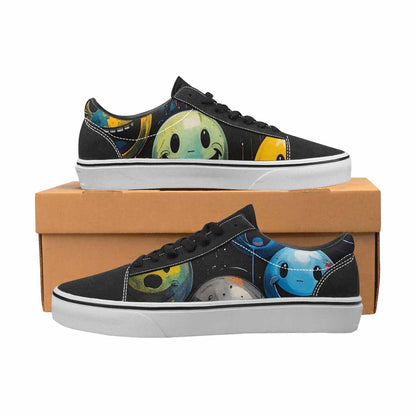 WOMEN'S Melting Moon Smiley Lace-Up Canvas Neon Fantasy Shoes